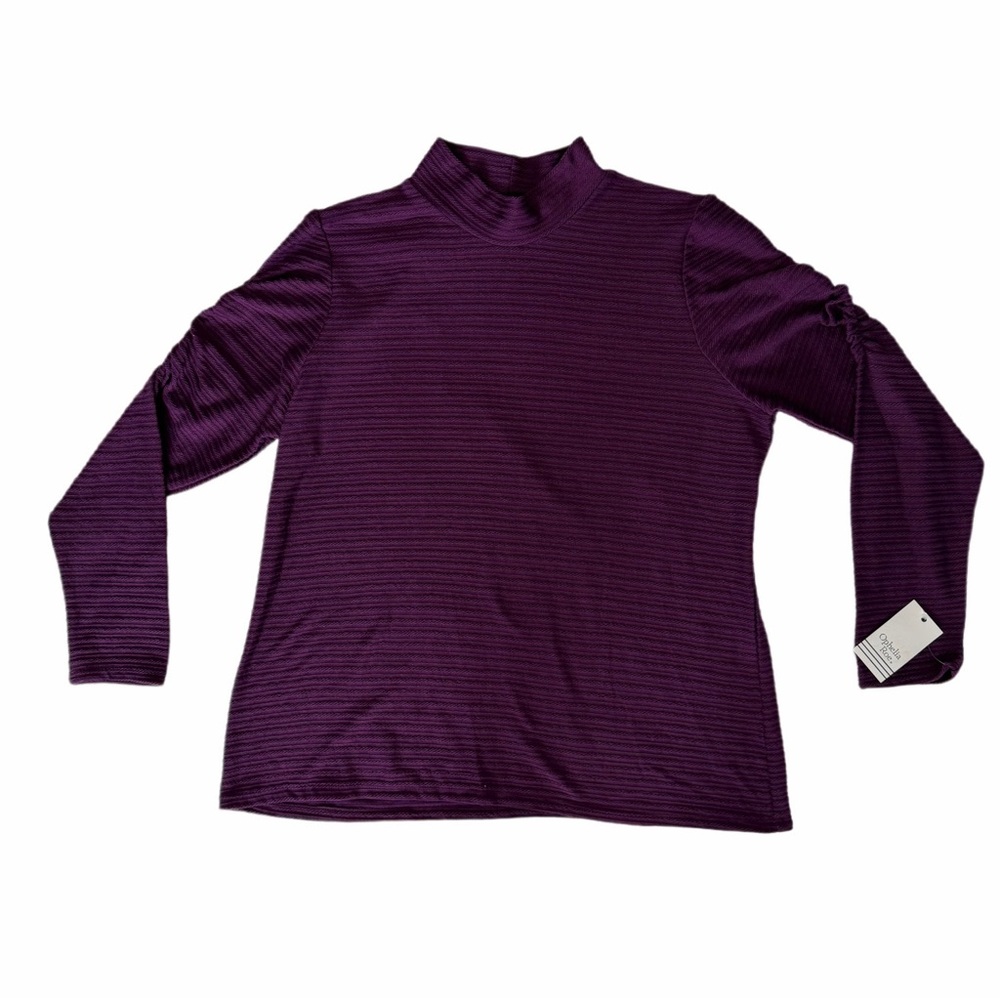 Ophelia Roe Textured Mock Neck Top - NWT